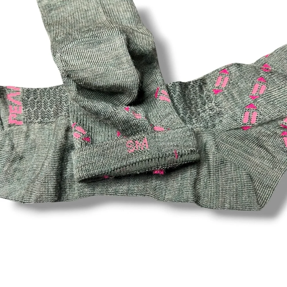 Pearl Izumi Merino Wool Socks Mens‎ Small Forest Berry Rose 1 Pair New